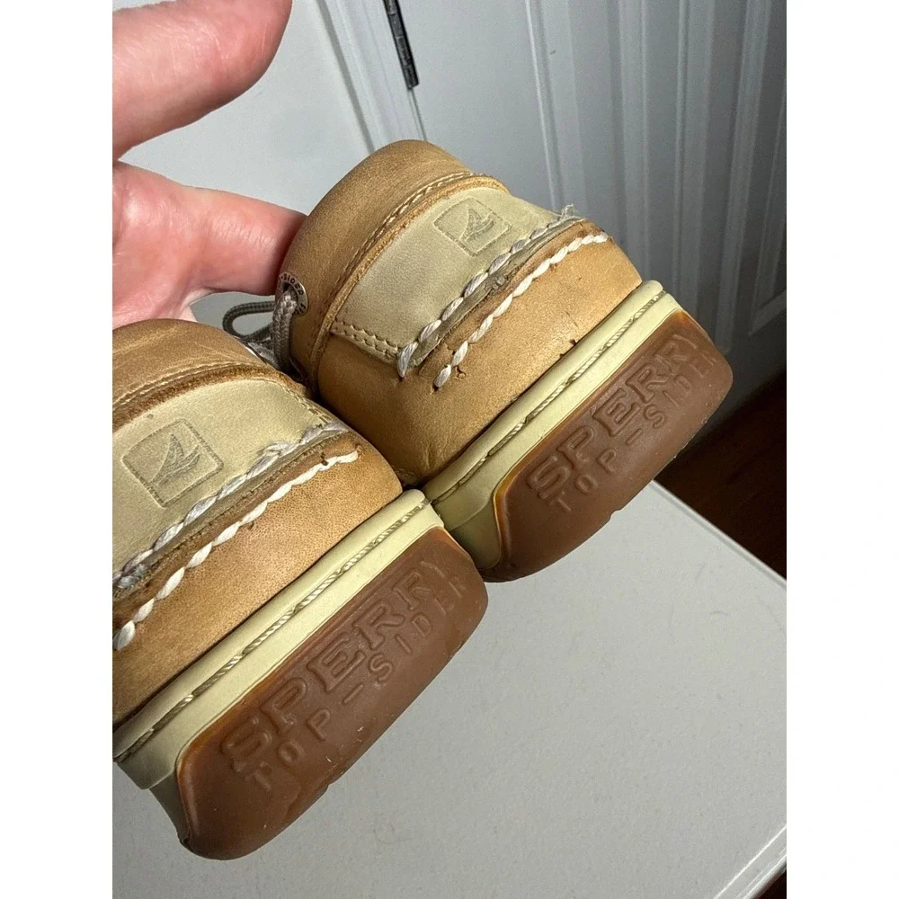 Sperry Top-Sider Billfish Mens Tan Leather Mesh Boat Shoe Contour System Sz 11.5